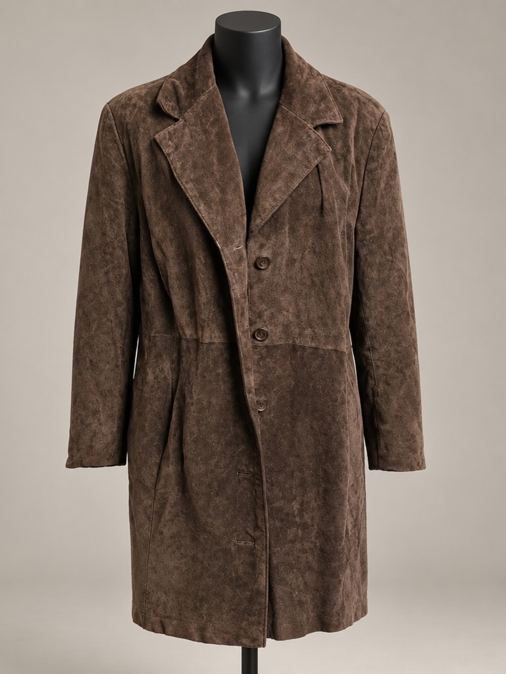 Woen's Brown Suede Long Coat